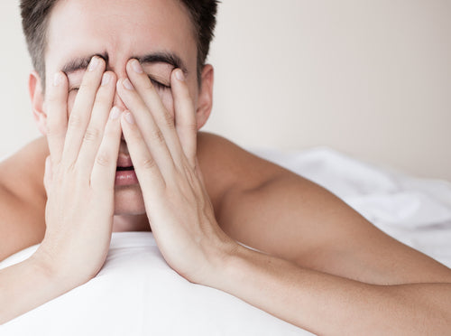 male with lack of sleep male with lack of sleep